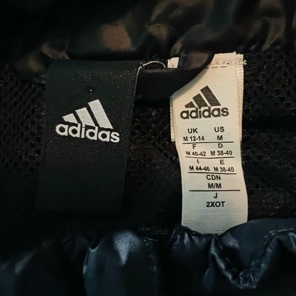 ADIDAS WOMENS BLACK ZIPPERED ATHLETIC WINDBREAKER SIZE MEDIUM - Picture 6 of 13